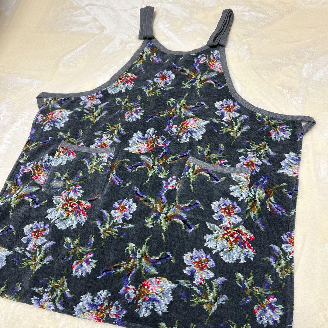 FEILER 花柄エプロン グレー