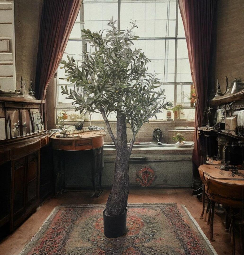 光触媒　人工観葉植物　ウォールグリーン　フェイクグリーン　ワイドトランクオリーブ