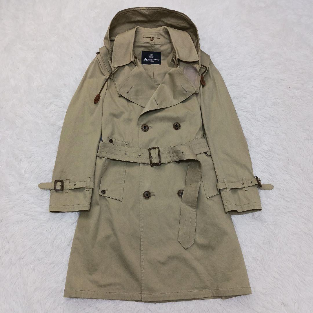 ✨レアデザイン✨アクアスキュータム　トレンチコート　フード付き　36