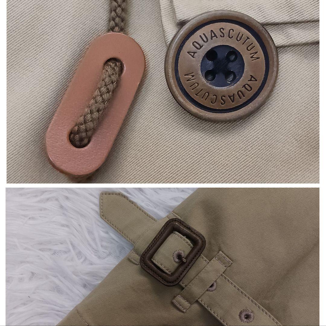 ✨レアデザイン✨アクアスキュータム　トレンチコート　フード付き　36