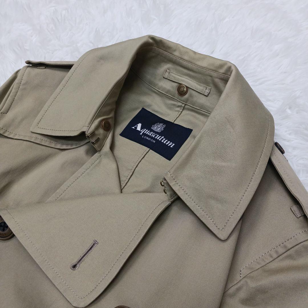 ✨レアデザイン✨アクアスキュータム　トレンチコート　フード付き　36