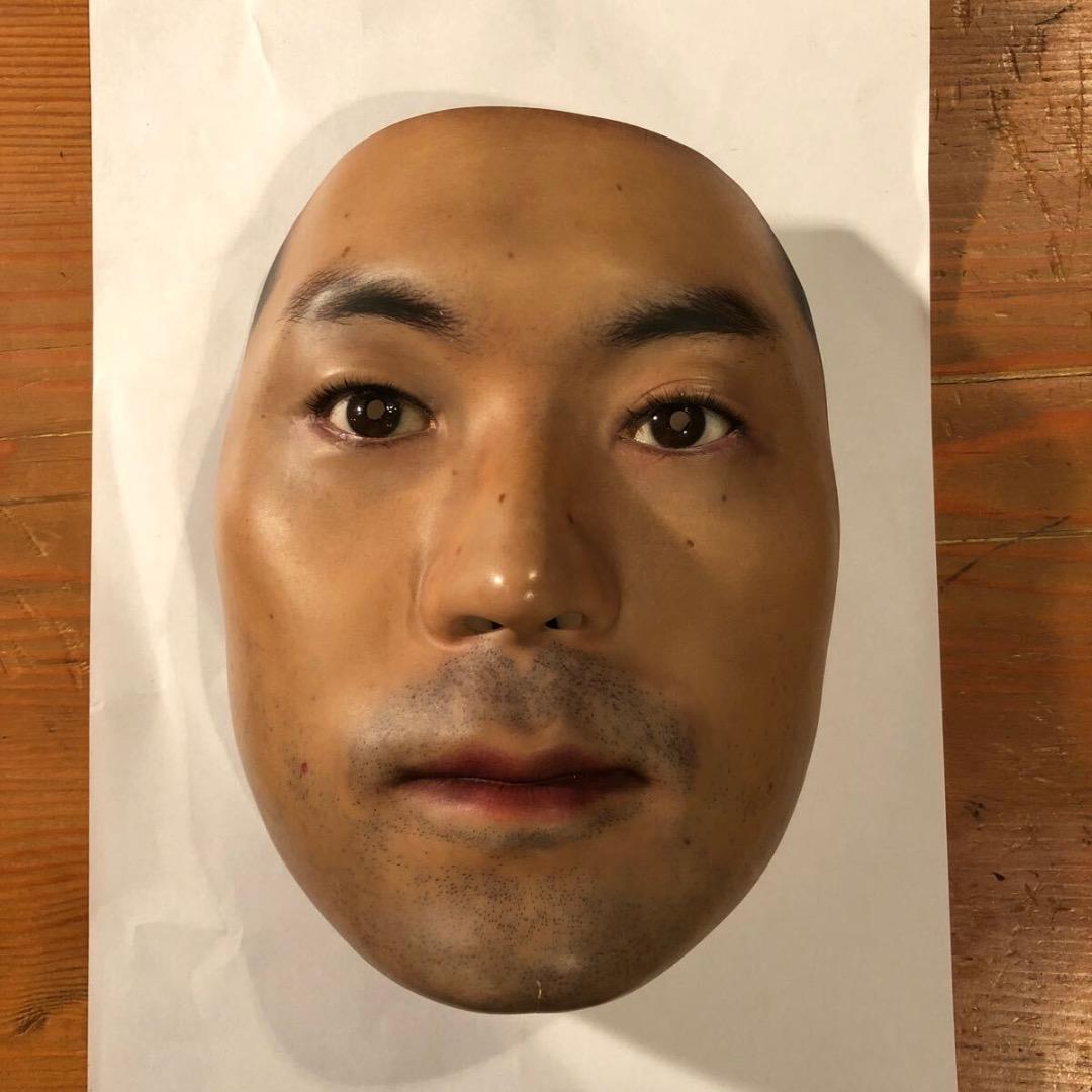 あの顔　人面　お面　仮面屋おもて 超リアルな人面マスク　おもしろ コスプレ