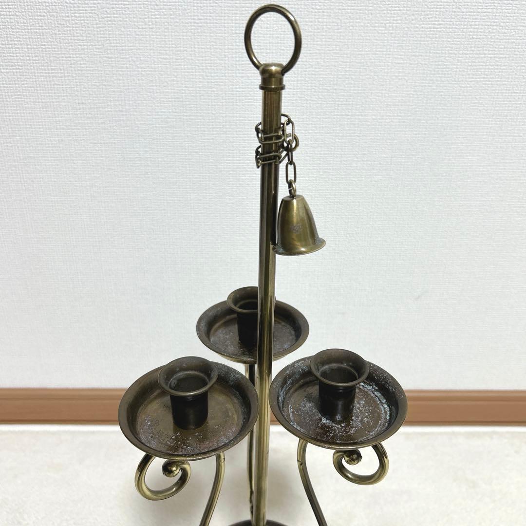 イタリア　アンティーク　キャンドルスタンド　火消し付き　ブロカント　ヴィンテージ