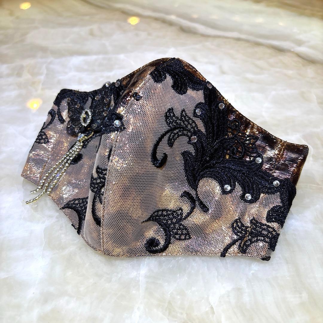 りりかママ✨レースマスク✨煌めくバタフライ✨メンズマスク✨