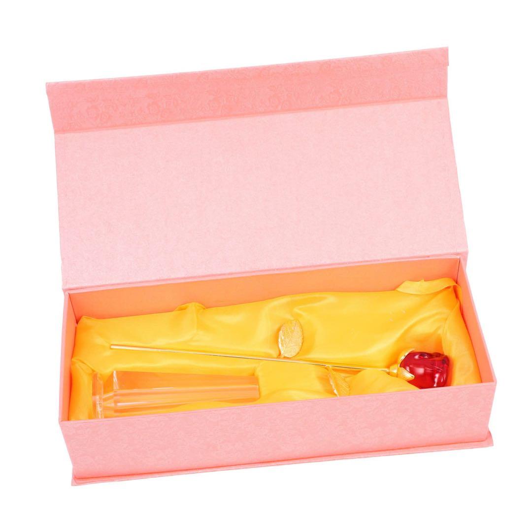 Hoement 1 セット 母の日ギフト ローズクリスタル クリスタルローズ