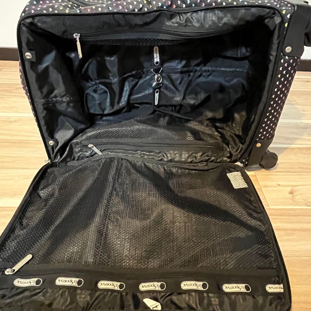 LESPORTSACレスポートサック　キャリーケースバッグ　ハート柄