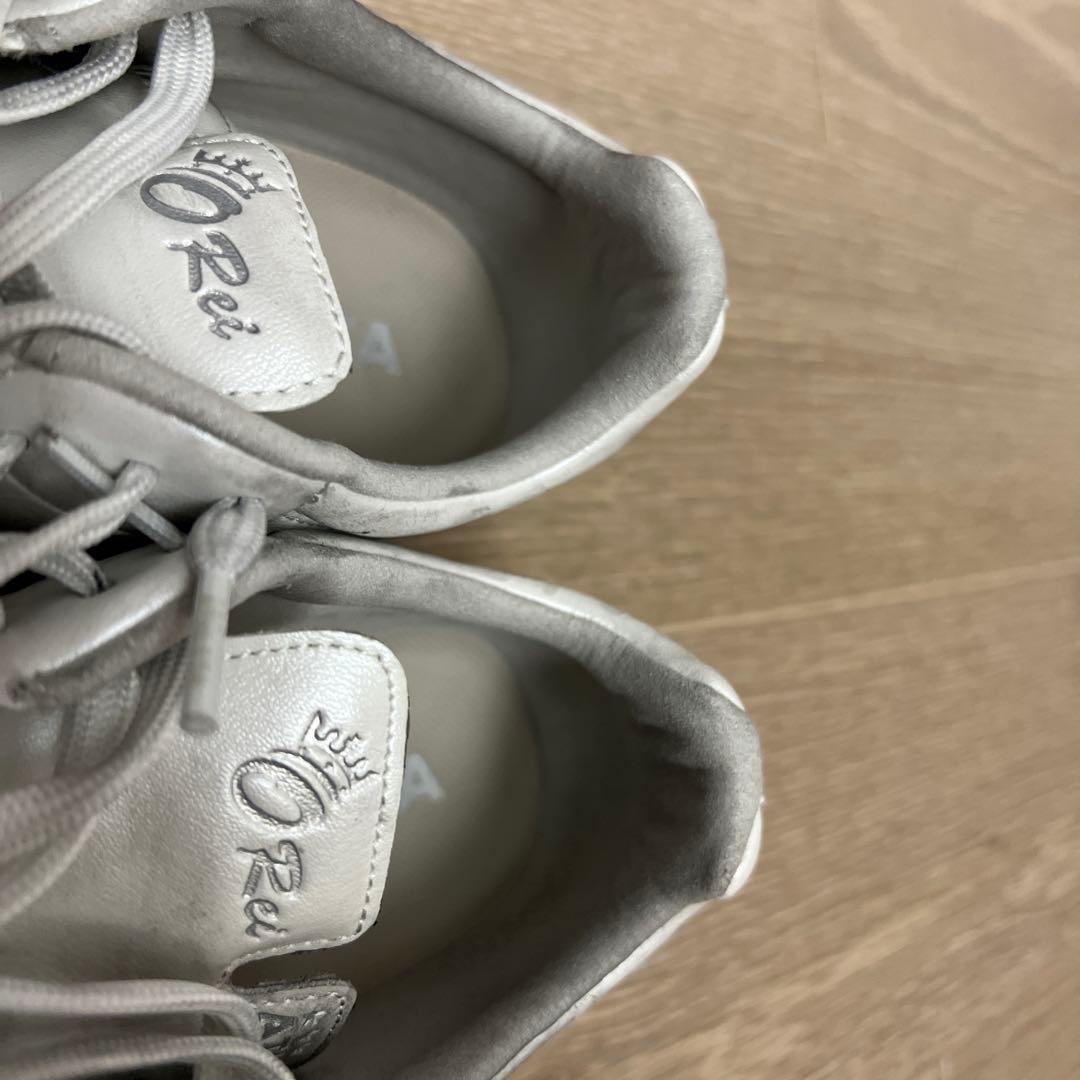 ATHLETA フットサルシューズ ホワイト　カンガルー革×人工革