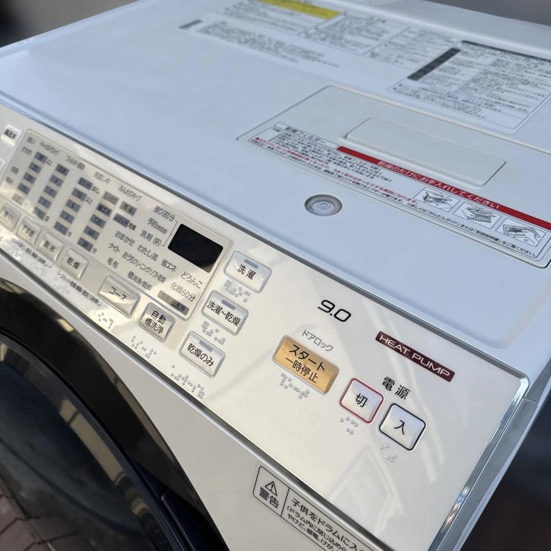 Panasonic ドラム式洗濯機 9kg/6kg 泡洗浄 クリスタルホワイト