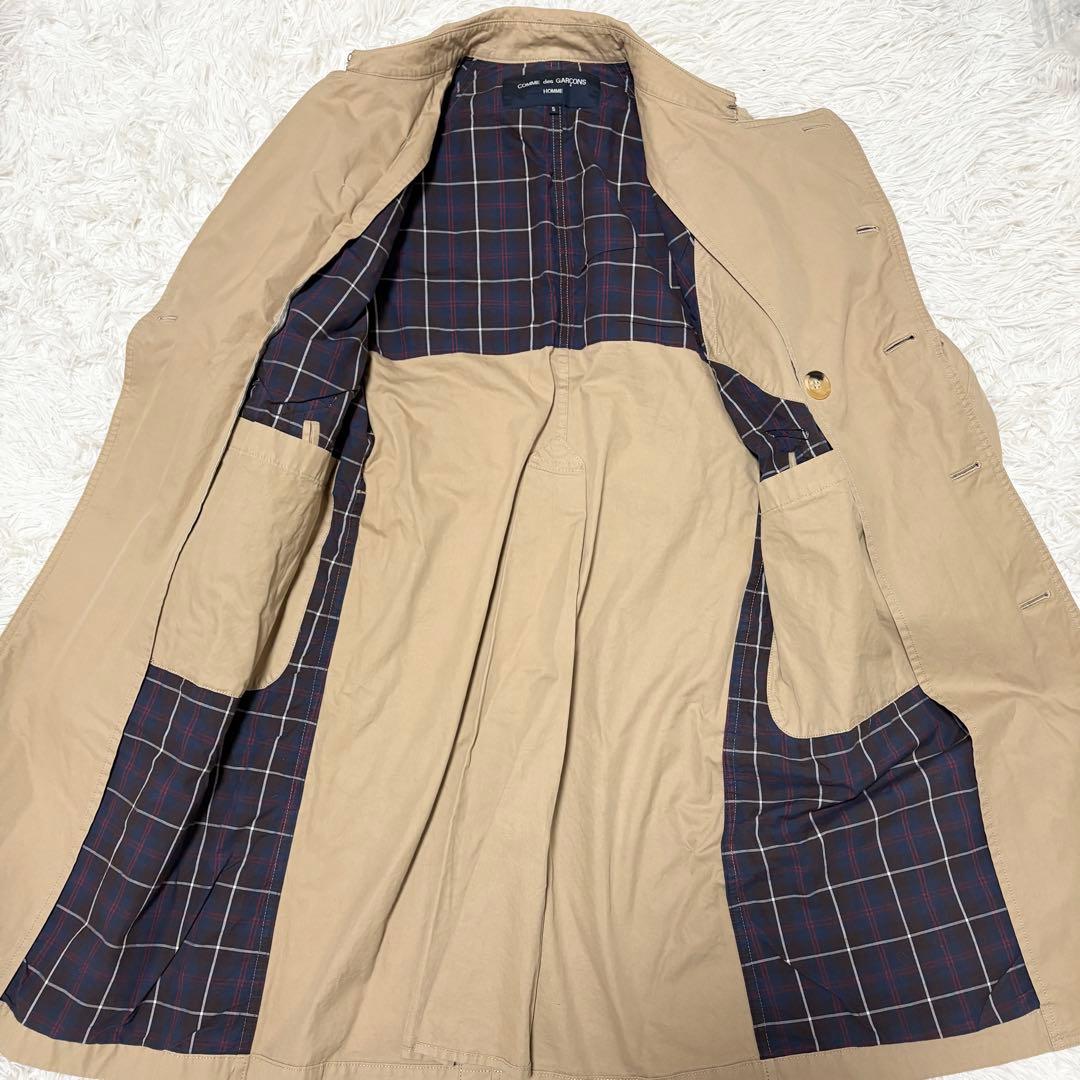 コムデギャルソンオム　トレンチコート　付属品完備　ベージュ　総丈114cm