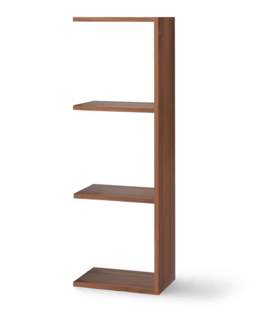 無印良品　スタッキングシェルフ・追加３段・ウォールナット材