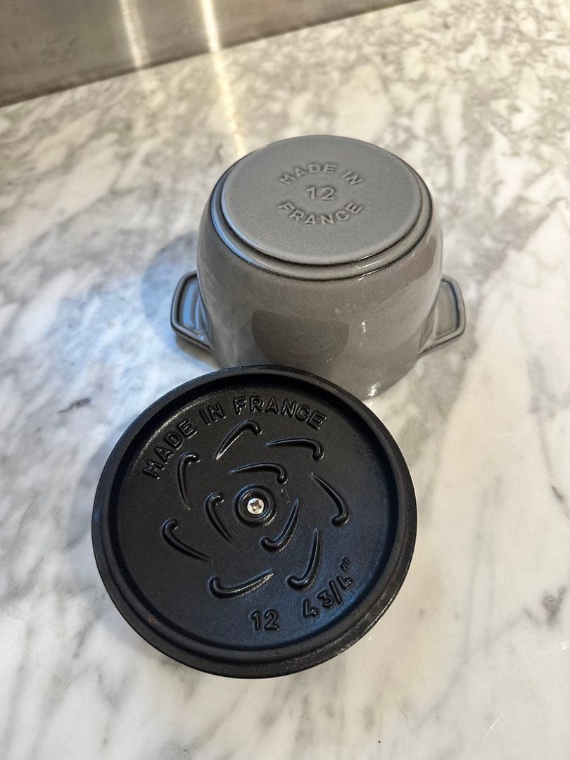 美品】STAUB ストウブ鍋ラココットデゴハン　グレー12