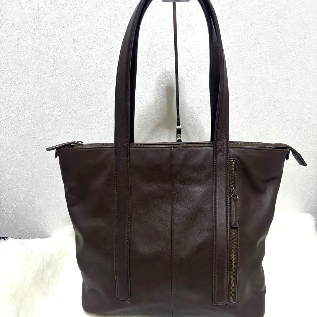 【希少】アルフレッドバニスター トートバッグ レザー ブラウン 肩掛け 大容量