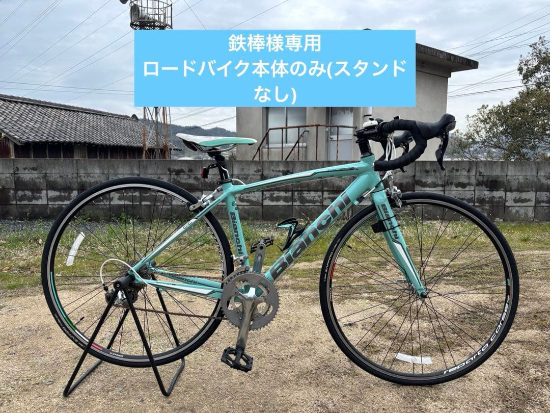 鉄棒　Bianchi ロードバイク