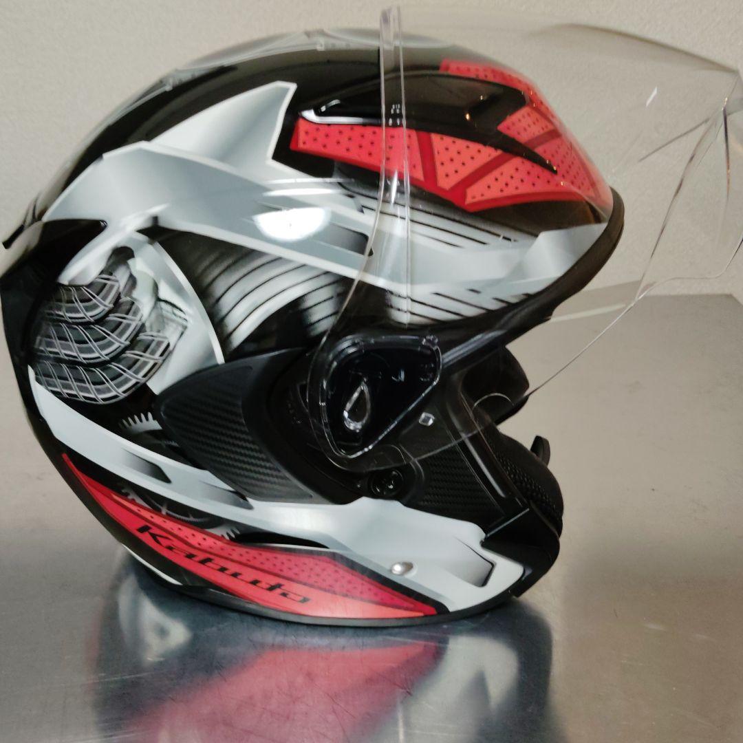 OGｋカブトジェットヘルメット ブラック/レッド