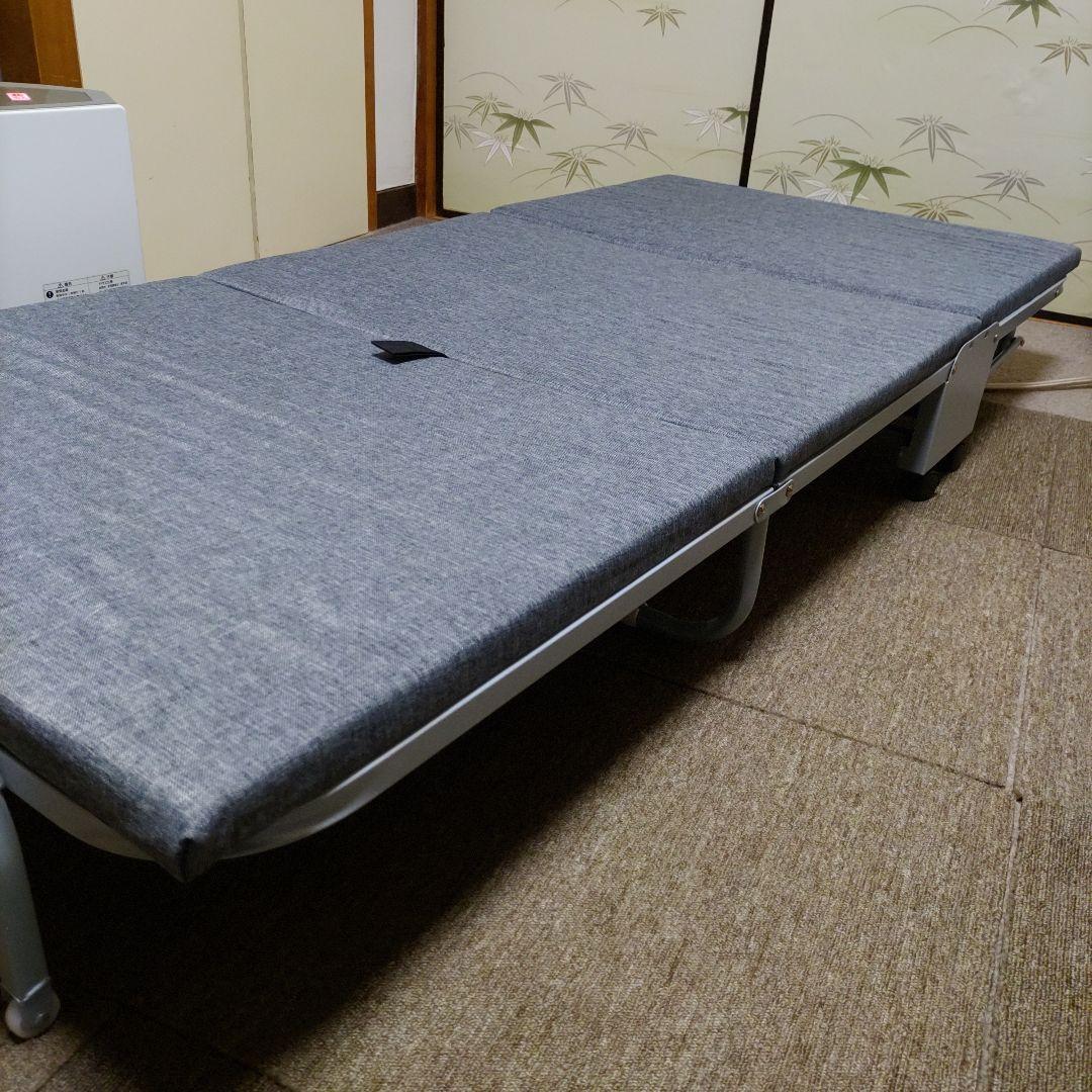 Esluve 折りたたみベッド 簡易ベッド スチール製 幅80コンパクト収納可