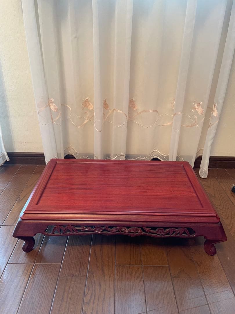 飾り台　花台　松竹梅　透かし掘り　総花梨　大塚家具