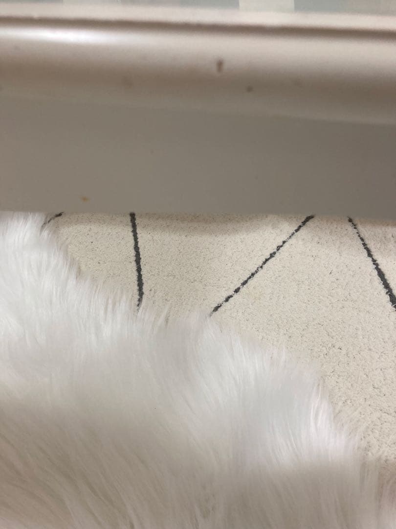 ホワイト 姫系家具 猫足 ロココ調ガラスローテーブル 横幅75cm 引き取りも可