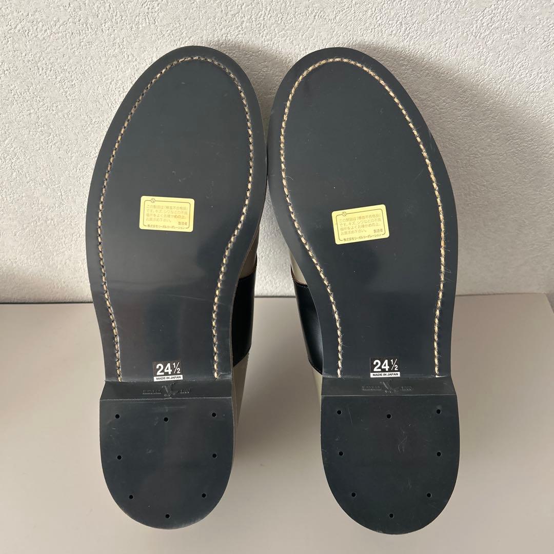 ★新品未使用、超美品★REGAL サドルシューズ(ブラックソーテル)