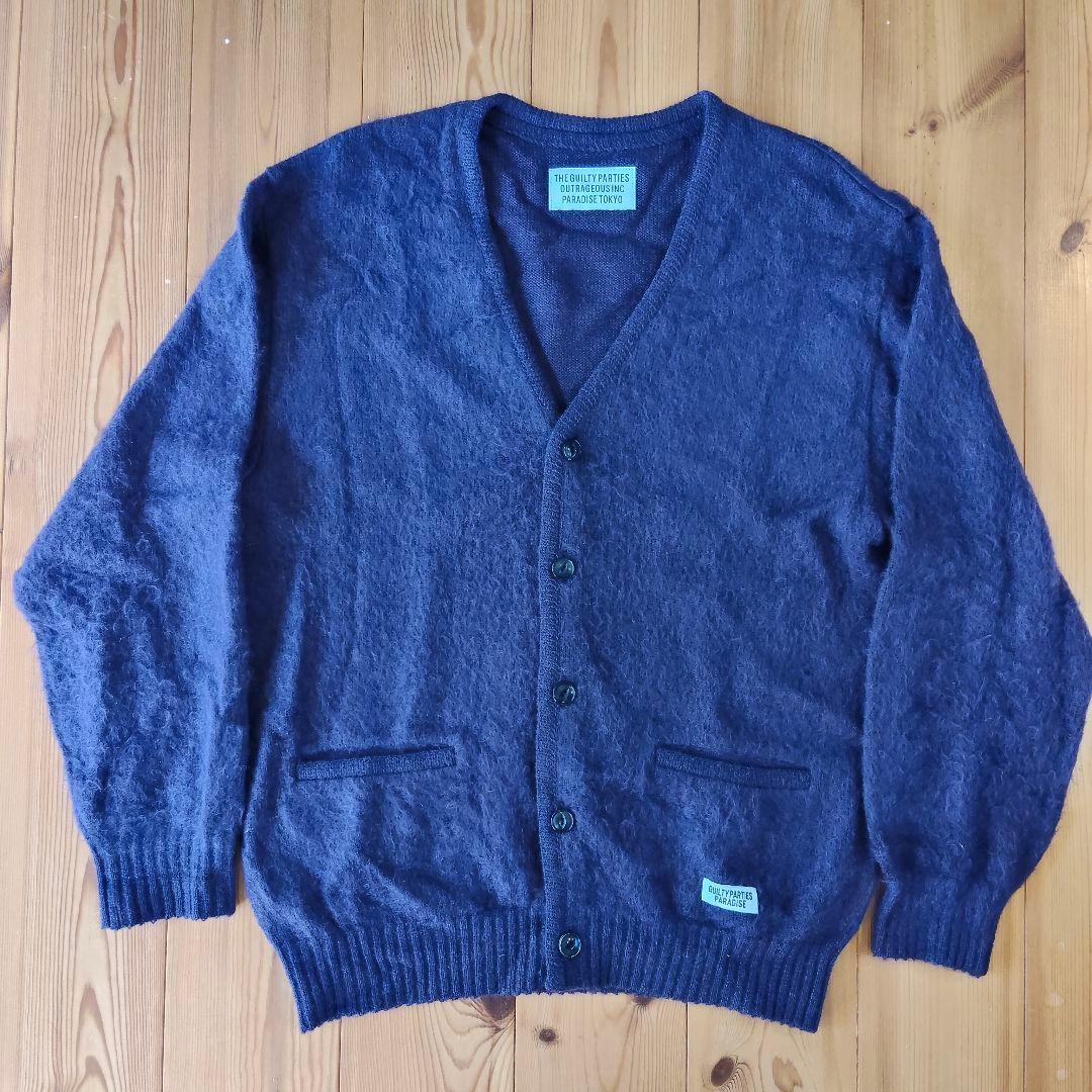 美品 ワコマリア モヘア カーディガン パープル (野村訓市 窪塚洋介