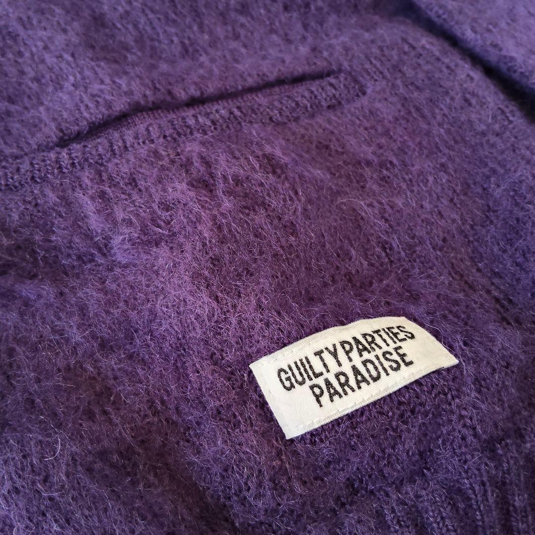 美品 ワコマリア モヘア カーディガン パープル (野村訓市 窪塚洋介