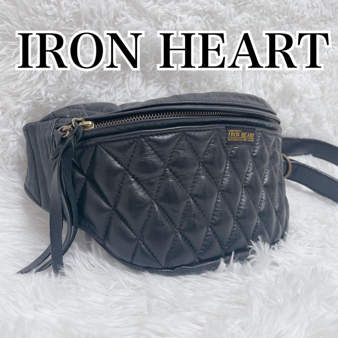 希少 IRON HEART ボディバッグ ウエストポーチ キルティング