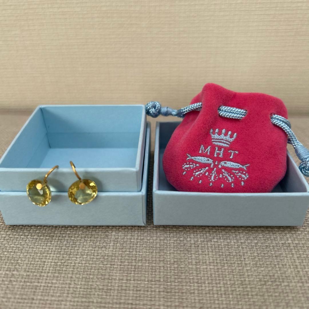 マリーエレーヌドゥタイヤック　ピアス(レモンクオーツ)