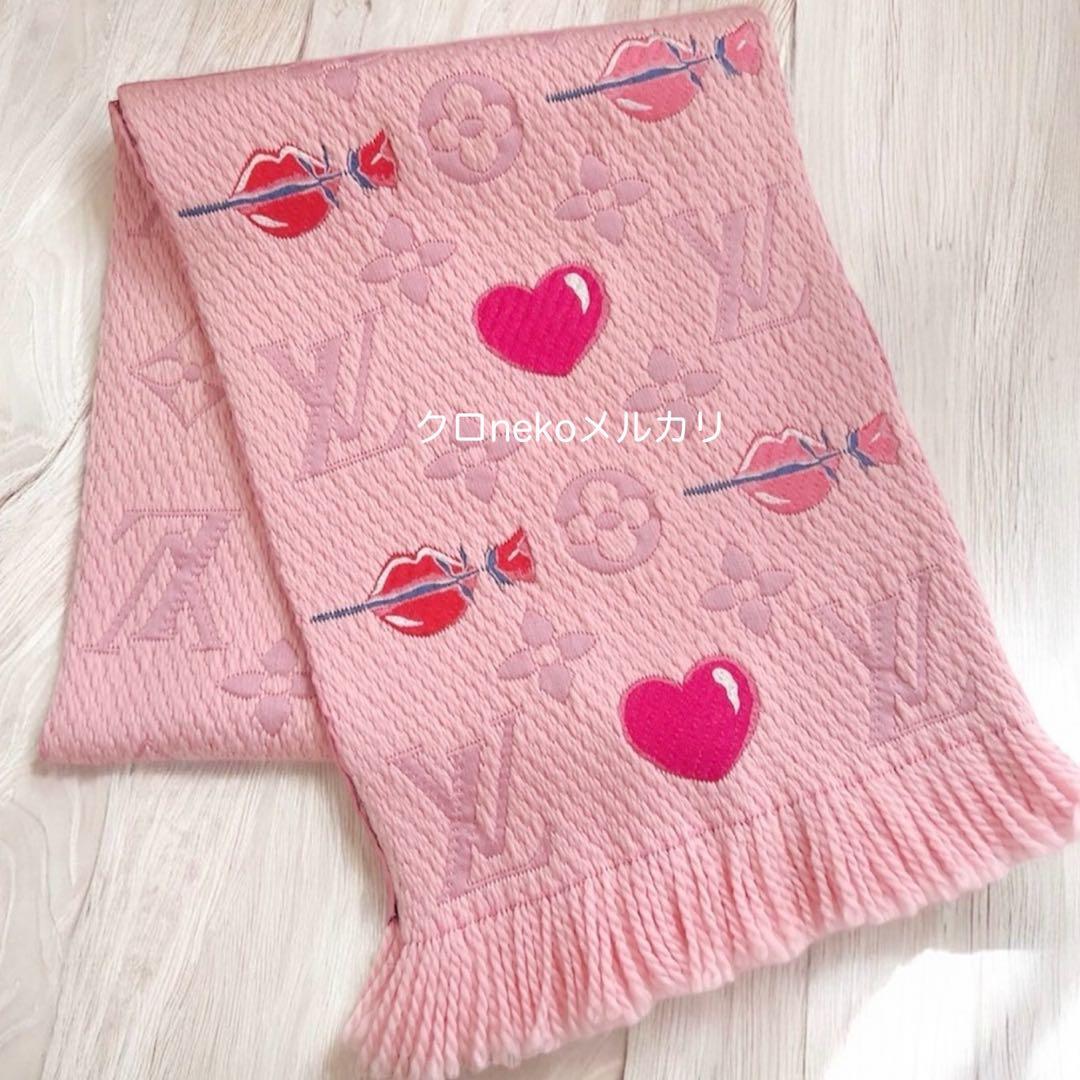 LOUIS VUITTONルイヴィトン マフラーピンク　バレンタイン