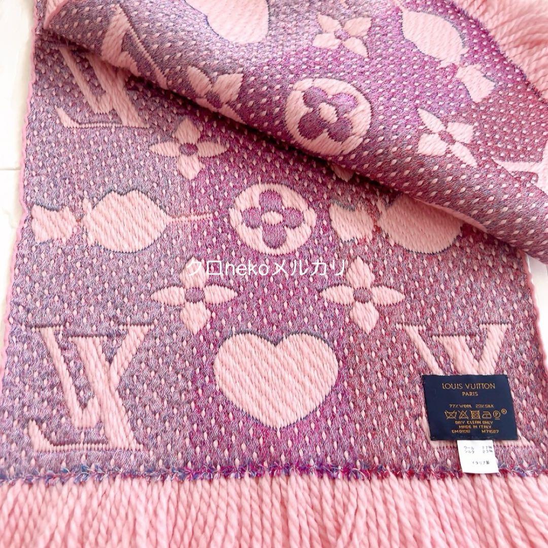 LOUIS VUITTONルイヴィトン マフラーピンク　バレンタイン