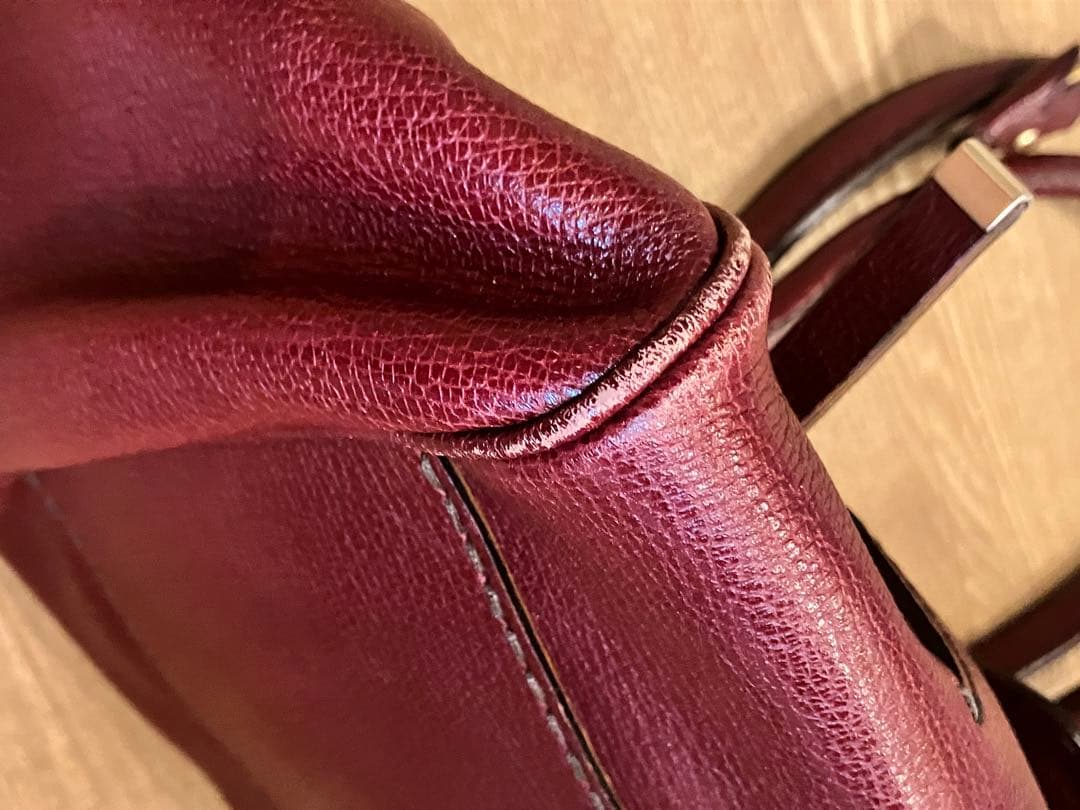 Tod’s 赤レザー ボストンバッグ 袋つき