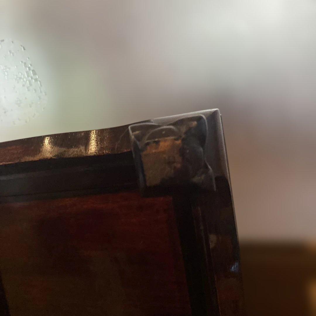 花瓶台　彫刻　ダークブラウン　木製　飾り台　置物　アジアン　床の間