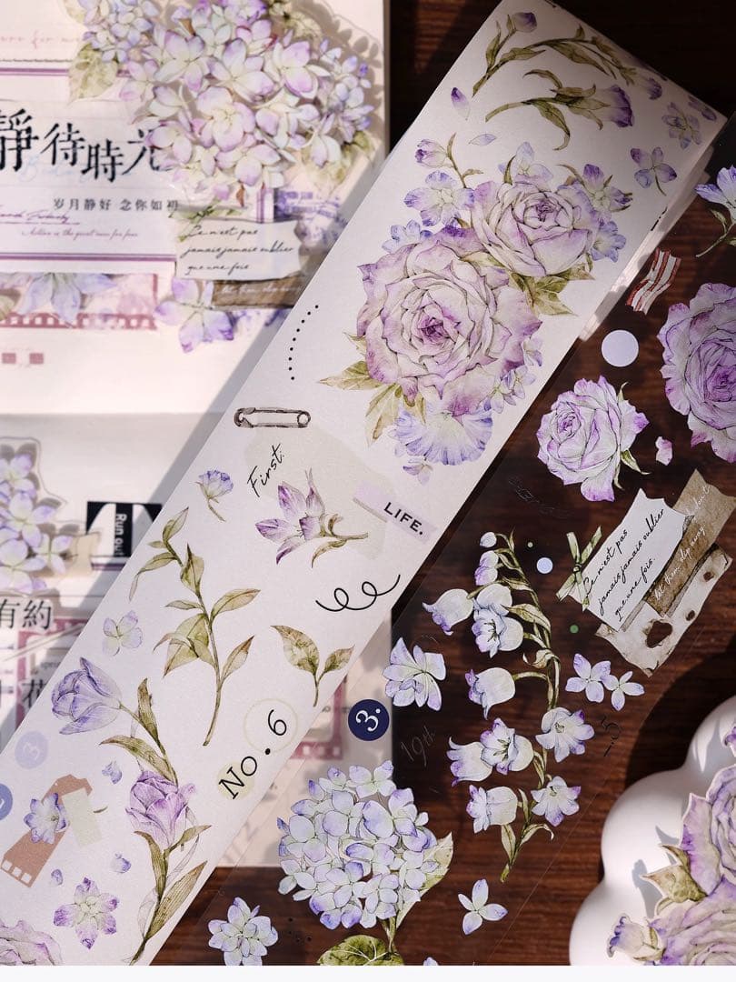 ⭐️SALE⭐️小白家文創《幻紫》海外マスキングテープ　マステ 【2207】