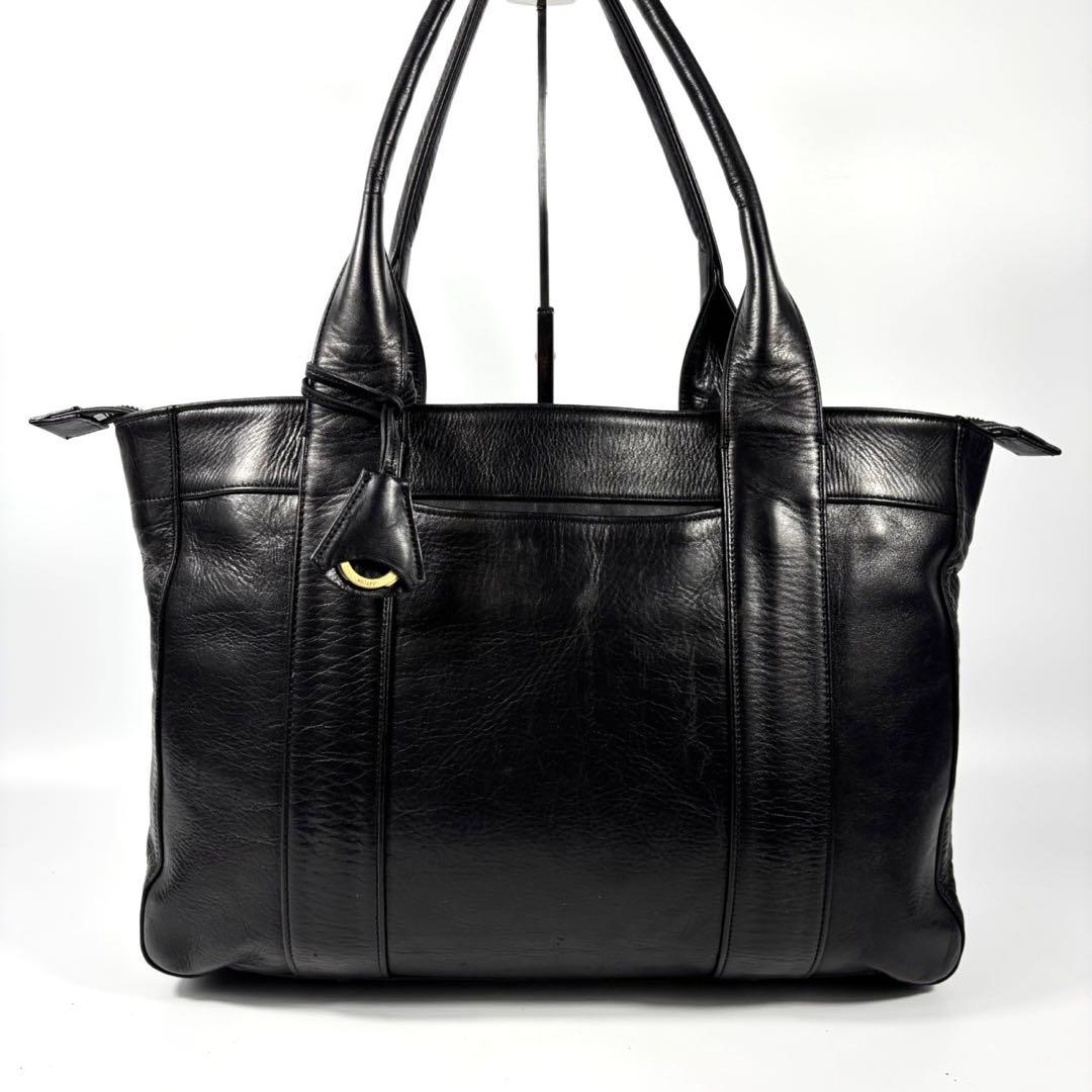 ✨極美品✨アニアリ トートバッグ アンティークレザー A4可 カモフラ ブラック