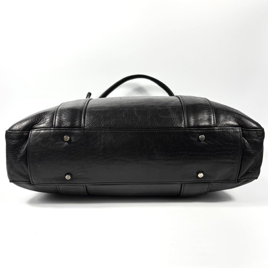 ✨極美品✨アニアリ トートバッグ アンティークレザー A4可 カモフラ ブラック