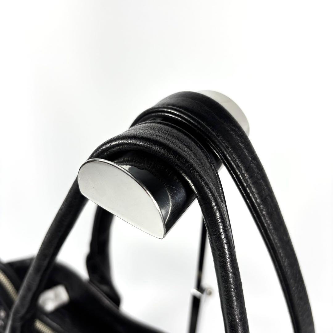 ✨極美品✨アニアリ トートバッグ アンティークレザー A4可 カモフラ ブラック