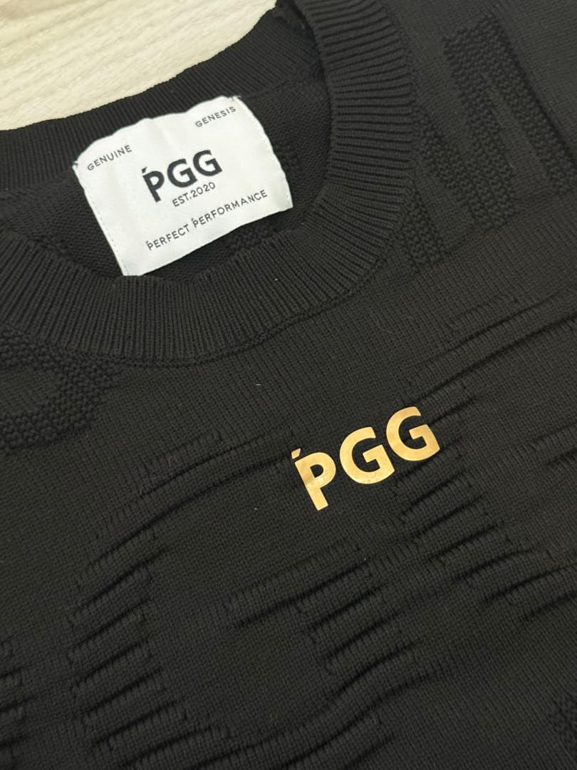 PGGパーリーゲイツGINZA SIX限定　ゴールドロゴニット