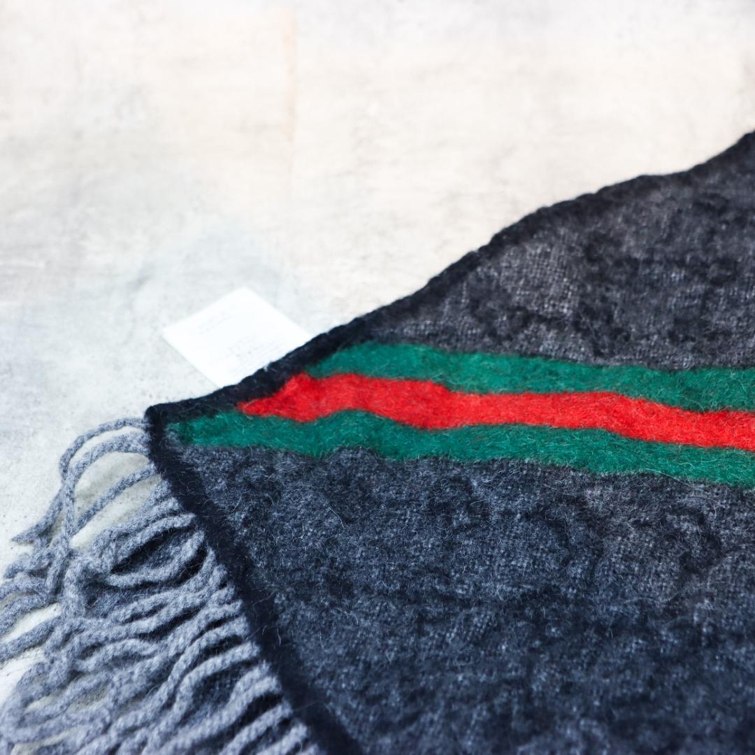 GUCC Iグッチ マフラー シェリーライン ウール アルパカ 箱付