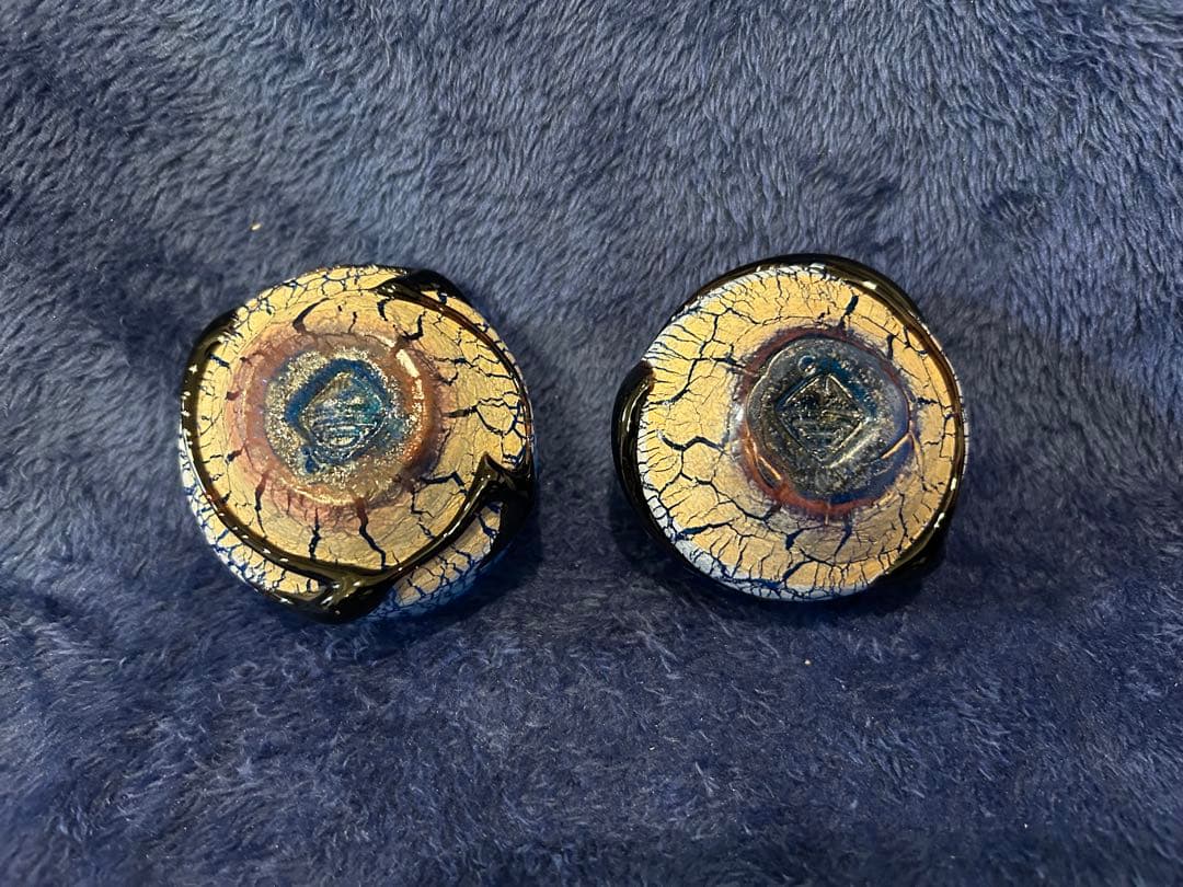 正月SALE‼️稲嶺盛吉製作琉球ガラス　ペア土紋お猪口