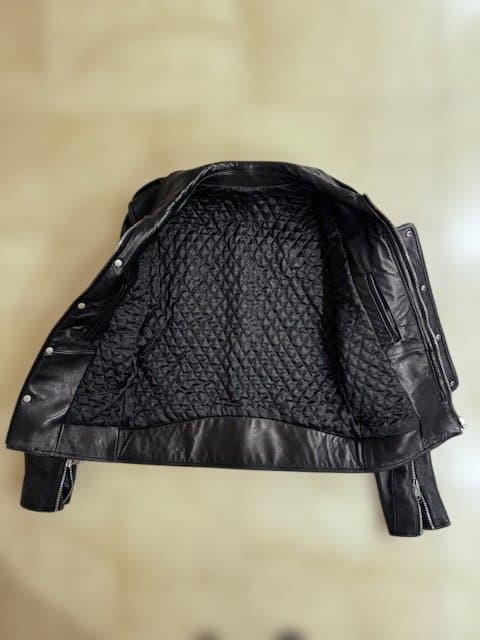 極美品 バーバリー型 レザージャケット ライダース 本革 バイカー 希少デザイン