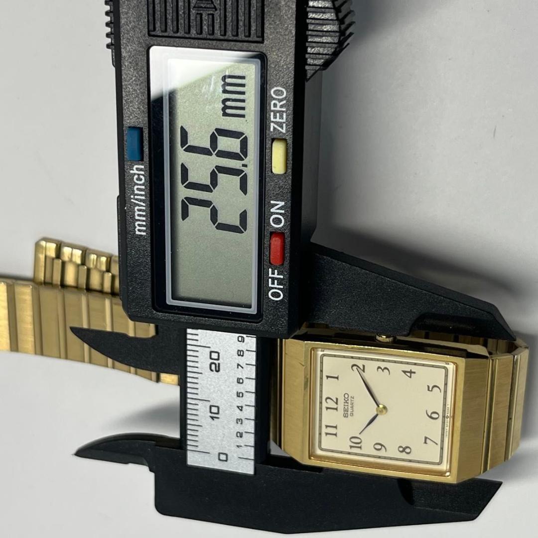 【美品・新品電池】セイコー SEIKO 5P30 クォーツ レクタンギュラー