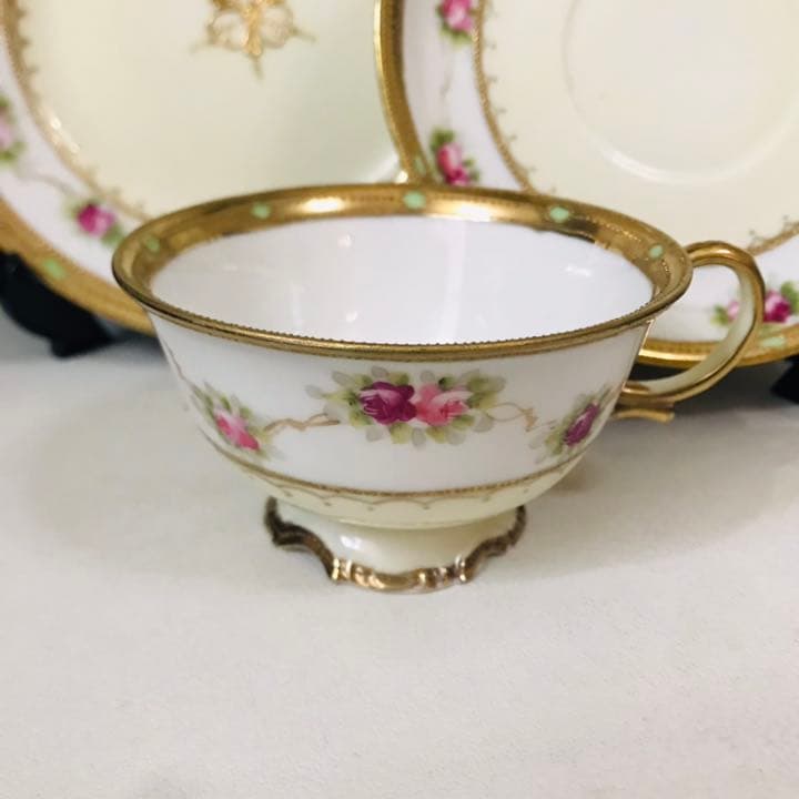 オールドノリタケ  薔薇　金盛　ビジュー