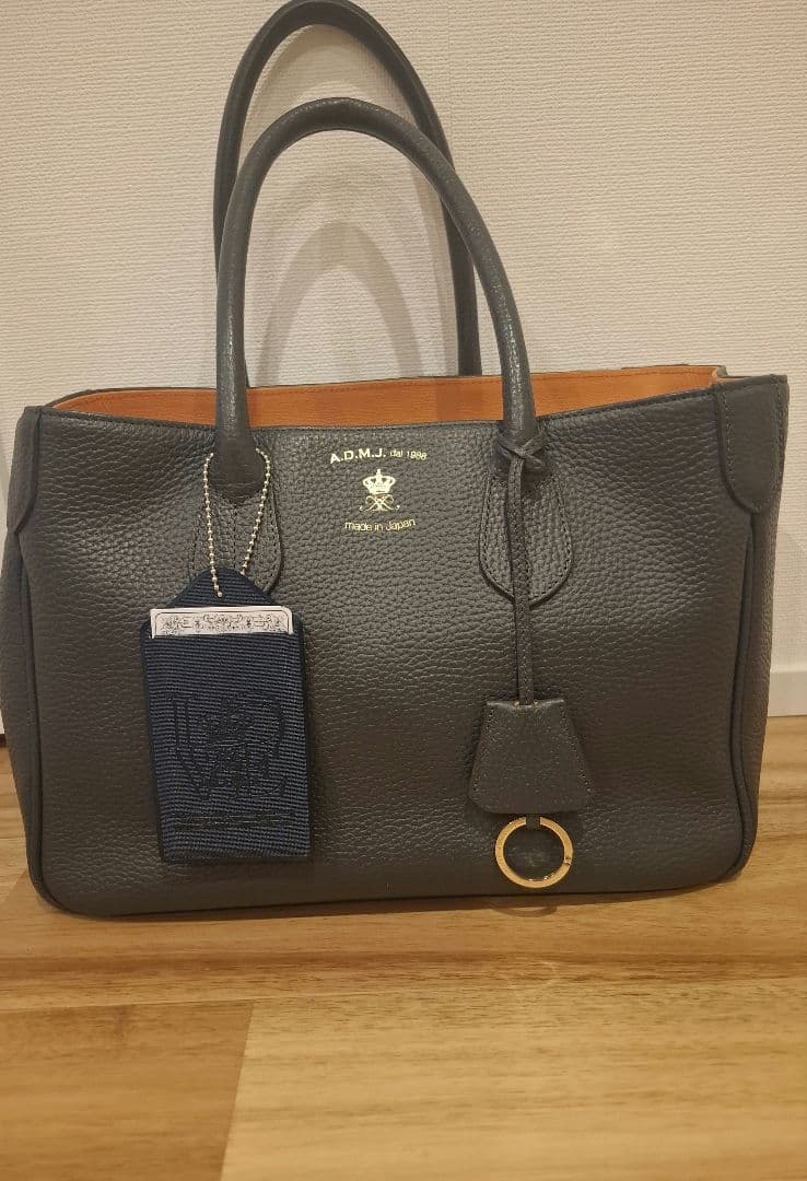 A.D.M.J. エーディーエムジェイ　トートバッグ　レザーバッグ　シボ革