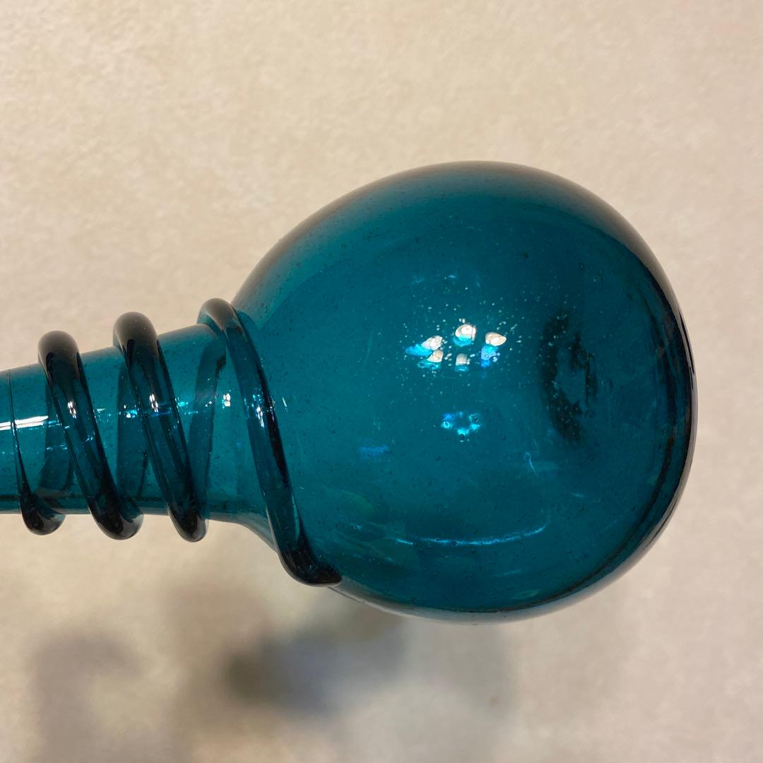 [まーる]倉敷ガラス　小谷真三　青巻付瓶　小瓶