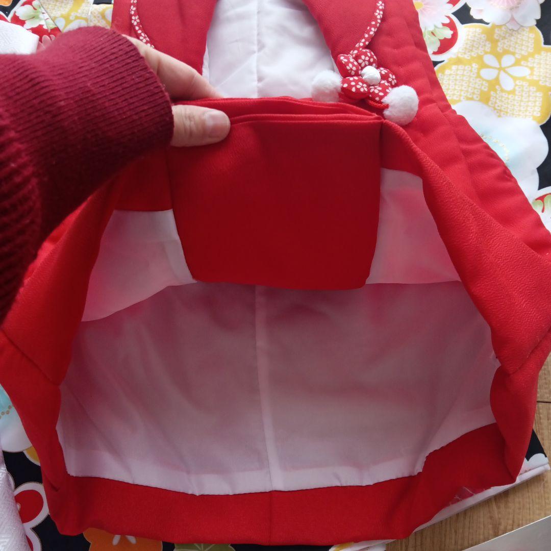 七五三用赤と多色の着物セット