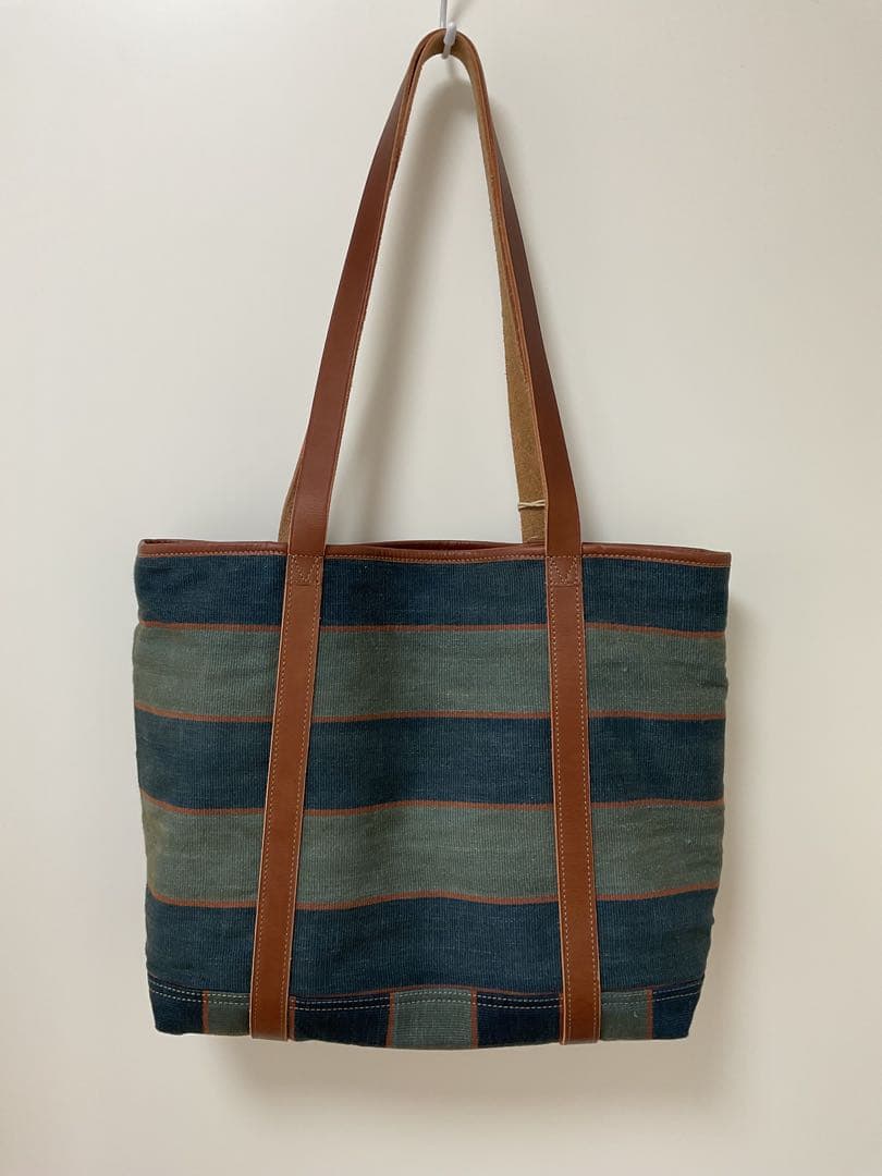 未使用！RRL ハンドウーブン インディゴ ストライプド トートバッグ