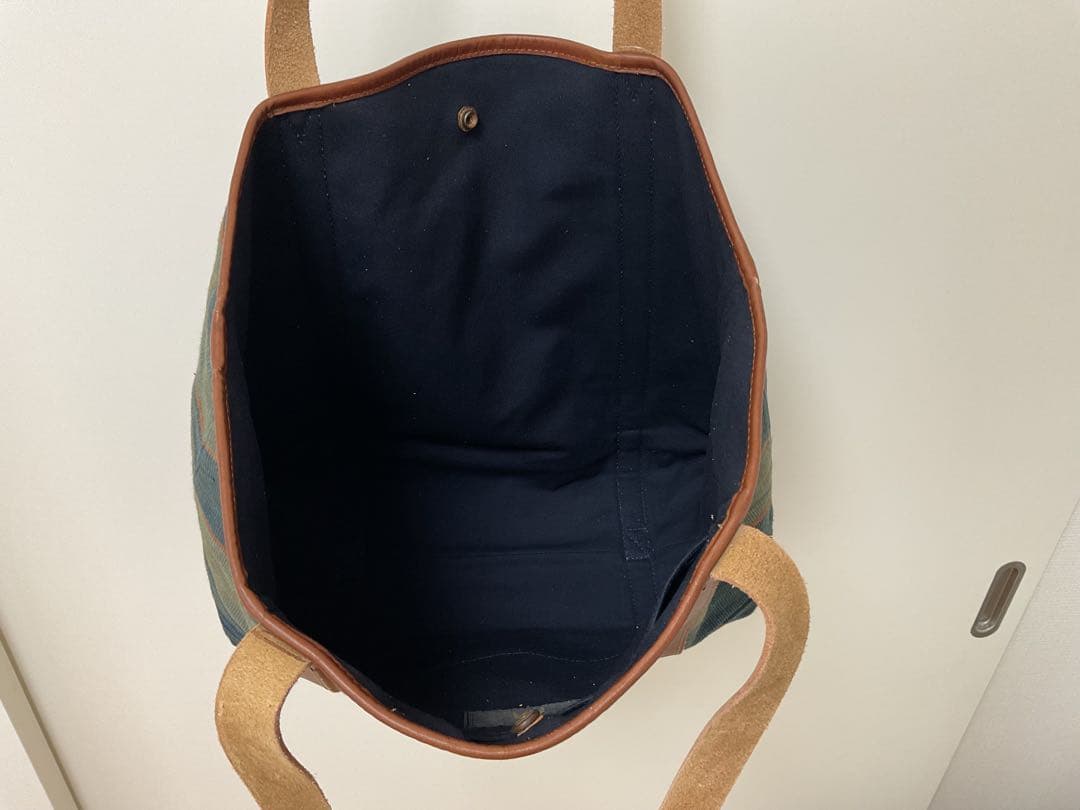 未使用！RRL ハンドウーブン インディゴ ストライプド トートバッグ