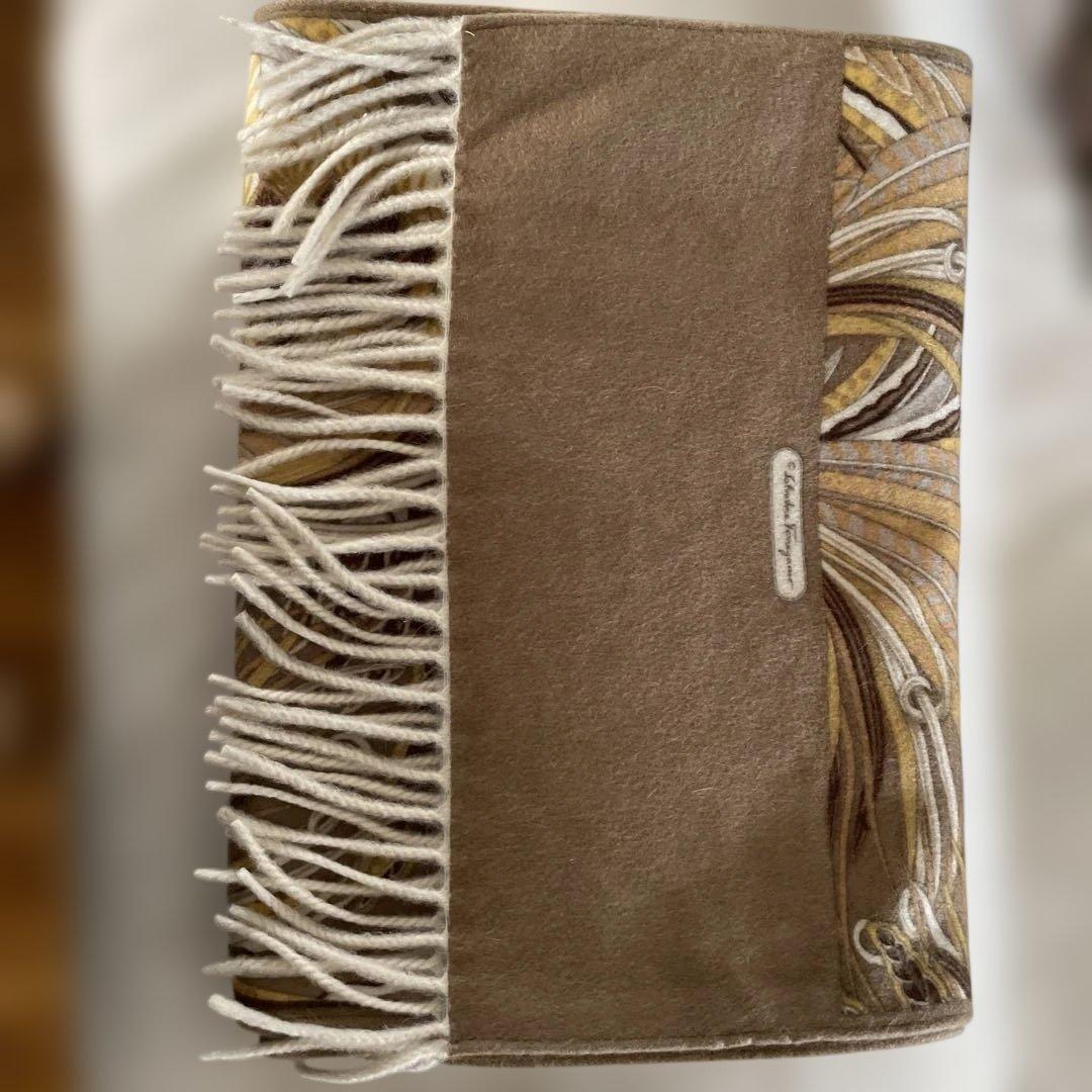 カシミア　１００％　ストール ブラウン・ゴールド系