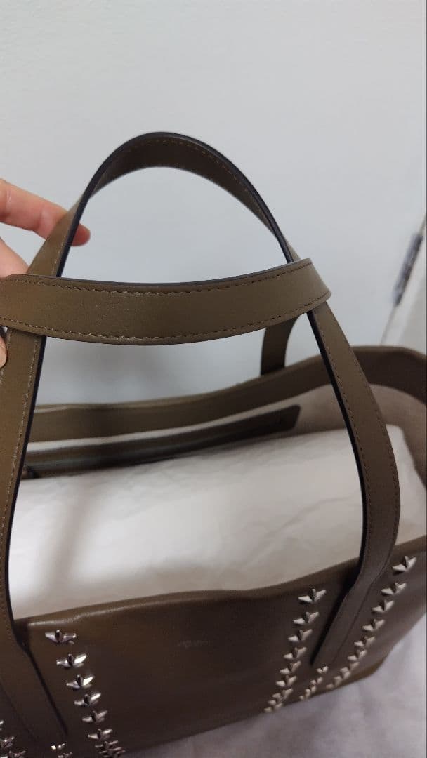 お値下げ【新品】JIMMY CHOO ジミーチュウ バッグ カーキ ピムリコ