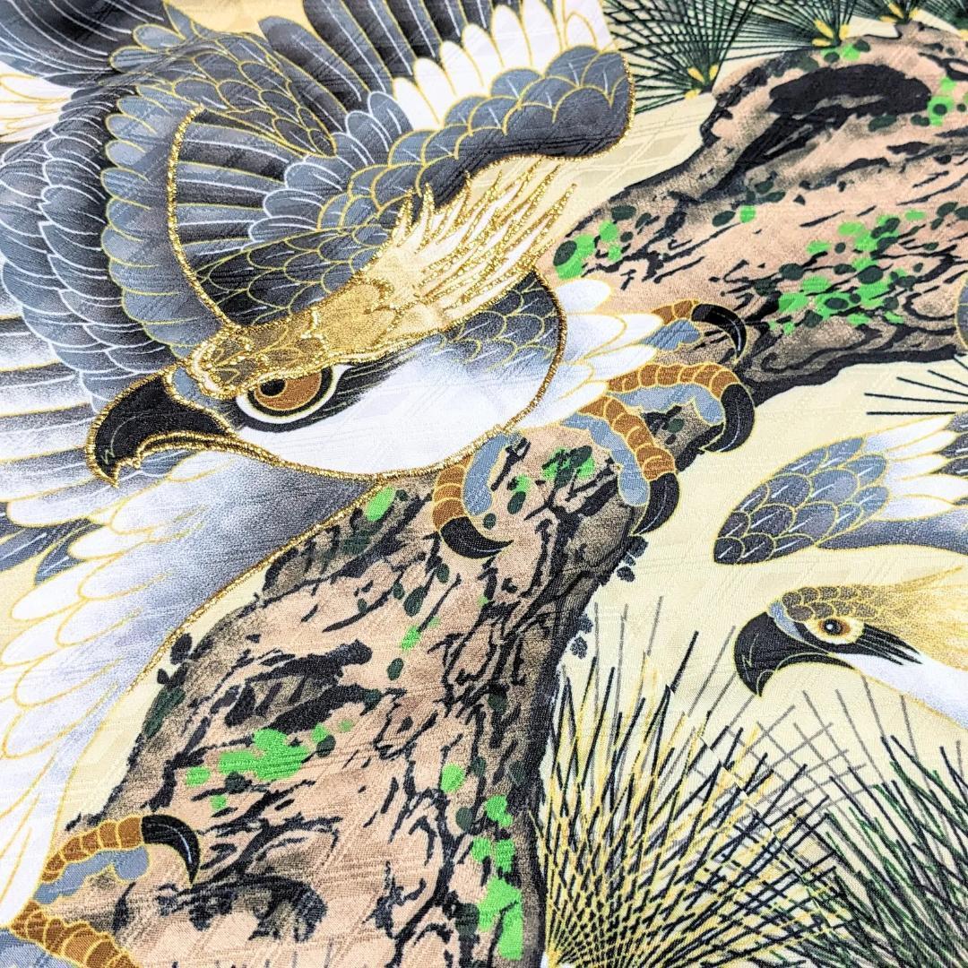 七五三 3歳 男の子 男児 着物 羽織 袴 セット クリーム 鷹 3B-11