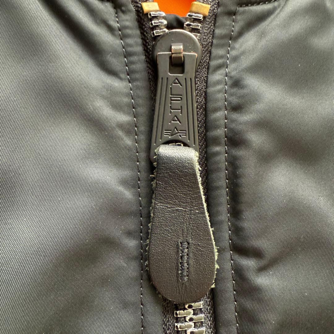 ✨MA-1！ALPHA INDUSTRIES L ブラック リバーシブル 短丈