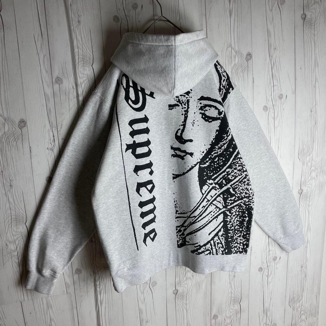 【即完売モデル】シュプリーム★ビック マリアプリント パーカーグレー